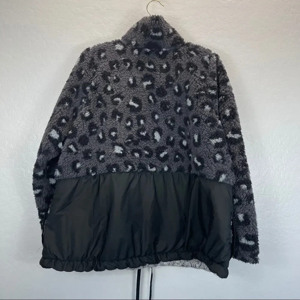 Lane Bryant LIVI Sherpa Half Zip Pullover Jacket Sweater